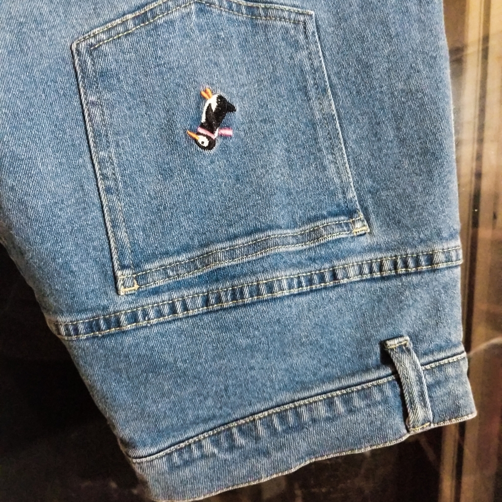 Vintage Penguin Embroidered Mom Jeans - Size 20w